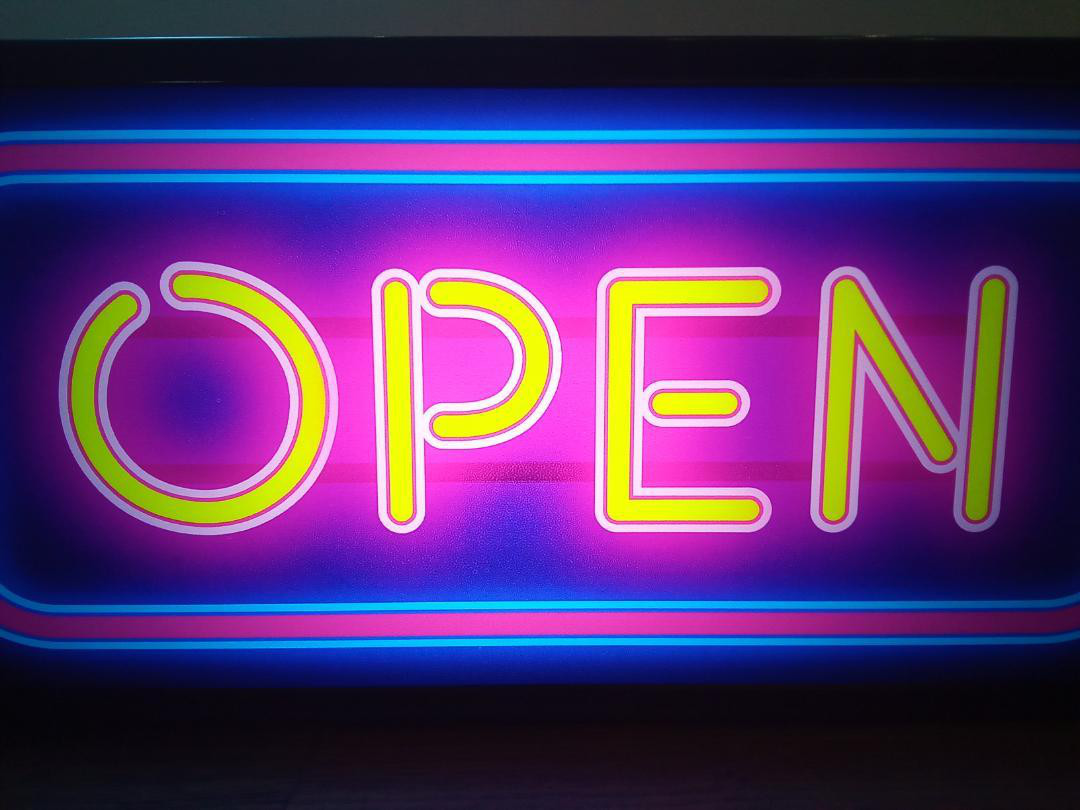 OPEN アメリカン オープン 開店 営業中 店舗 テーブル カウンター サイン 看板 置物 雑貨 ライトBOX