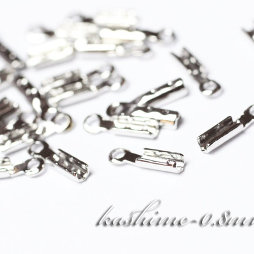 10個】0.8mm用小さな細カシメ（銀色） 金具・チェーン NEO BEADS-chain