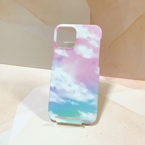 虹空】iphoneケース スマホケース 雲 夕日 幻想 自然 淡い