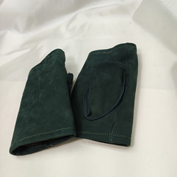 革手袋「『グリ一ン』オープンフィンガー/ミンク貼り 6枚目の画像