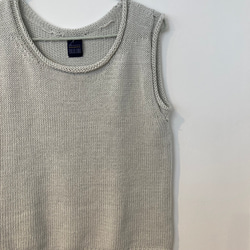 手編み機による　Isla Cotton-Linen Summer Vest 4枚目の画像