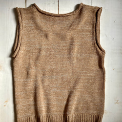 手編み機による　Isla Cotton-Linen Summer Vest 10枚目の画像