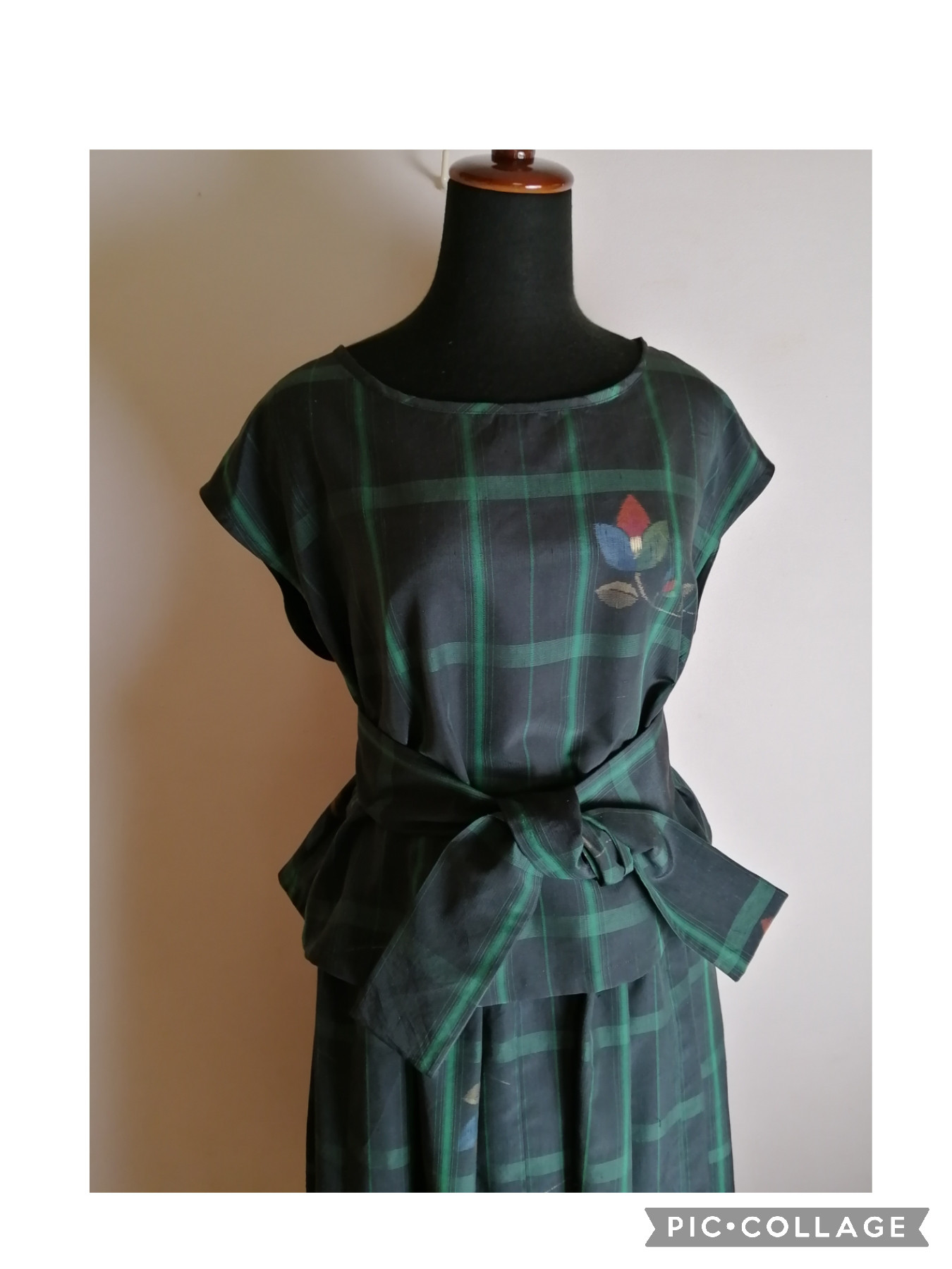 着物リメイク　ブラウスタックスカート　大島紬 59,999円