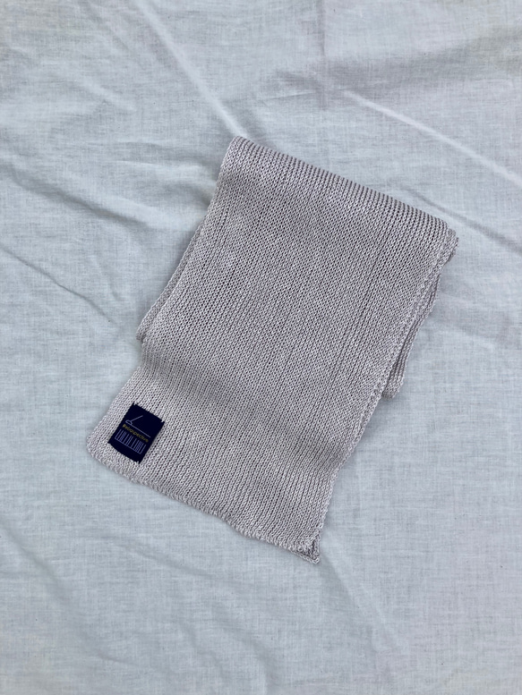 手編み機による　Sophia french-Linen Stole　 3枚目の画像