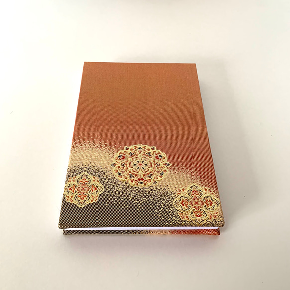 【単品】金襴織物御朱印帳 OR 御朱印帳袋　『華文えんじ』　B6大判サイズ　御朱印帳　御朱印帳ケース　帯地　桐生織物 13枚目の画像