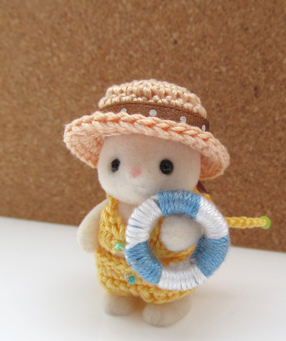 ハンドメイド＊シルバニア＊赤ちゃん＊レース編み＊水着＊ビキニ＊帽子