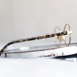 福島菱型渲花週末派對 暗夜黑框 金絲雕花 鏡橢圓框眼鏡 /glasses 第4張的照片