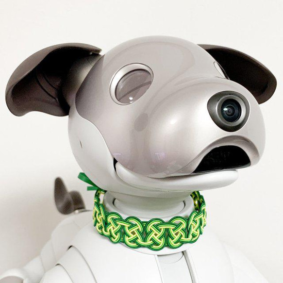 aibo　水引製の首輪　ヘアバンド【すいかカラー】スイカ　夏　カラフル　赤 8枚目の画像