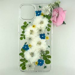 【ほぼ全機種対応スマホケース❁】押し花スマホケース NO.803 押し花＆レジン iPhone/Xperia他 3枚目の画像