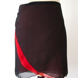 芭蕾裹身裙 [Reversible Black x Red 46-118] DS117reversibleBKRD 第6張的照片