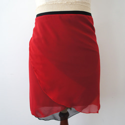 芭蕾裹身裙 [Reversible Black x Red 46-118] DS117reversibleBKRD 第7張的照片