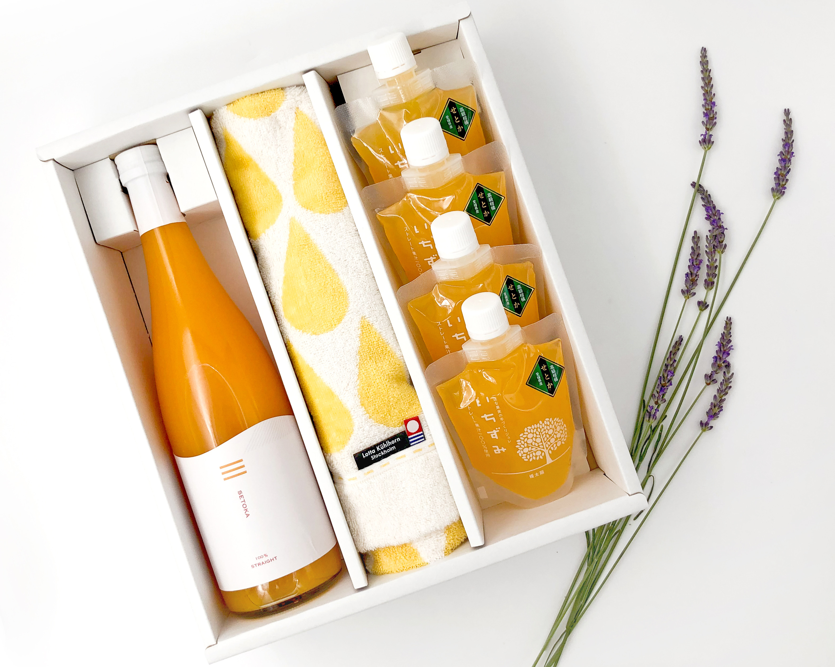 ＊愛媛のいいもの＊　せとかセット　-今治タオルとジュース・ジュレのセット-　【プレゼント・贈り物・お祝い】