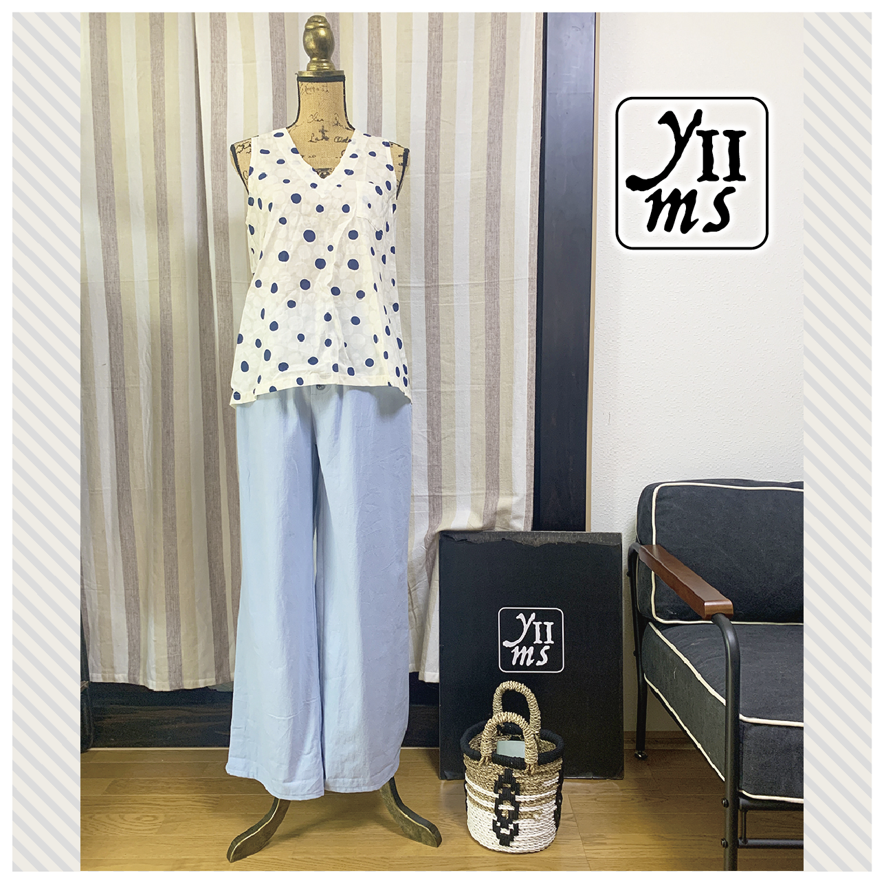 【おしゃれに着こなせる☆】新作！ライトブルーデニムのリラックスパンツ