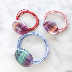 選べる個体 送料無料 Fluorite Hair tie 4枚目の画像