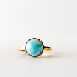 天然ラリマー宝石リング ラリマー リング 天然石 リング 大粒 天然石リング アクセサリー