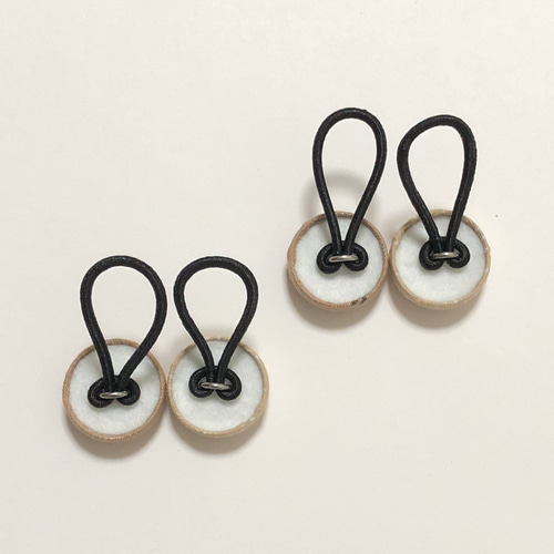 再販218ブラックビジューキッズヘアゴムヘアアクセサリー￼くるみボタン