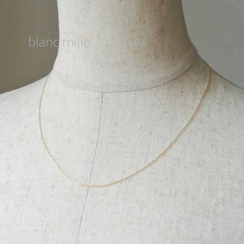 No.n-0.85-230s○*K18 シンプル ネックレス○*スライド式アジャスター  