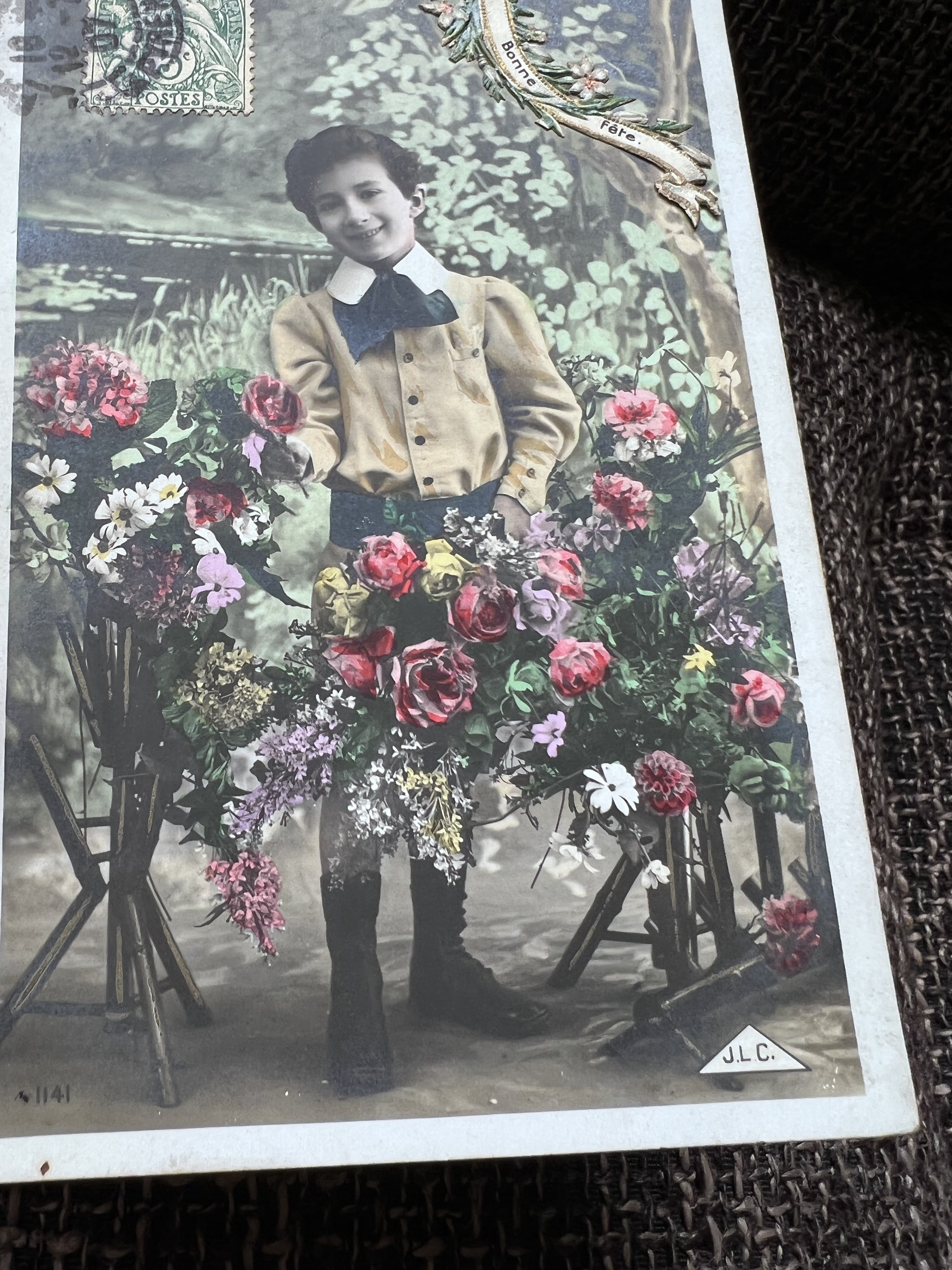 アンティーク ポストカード 薔薇と美しい少女 ポストカード 薔薇と美しい少女 アンティーク