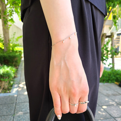 <Herz> petit vertical Herz Bracelet / SV925 ≪送料無料≫ KY-024B 1枚目の画像