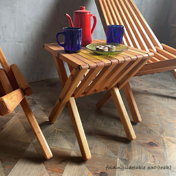 ヴィンテージ 無垢材 本革 フォールディング サイドテーブル 折りたたみ 分解式 ヴィンテージ 無垢材 本革 フォールディング サイドテーブル