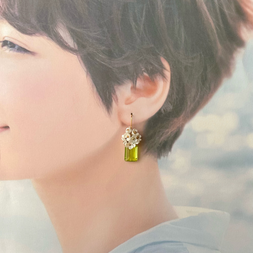 【004】ライムカラーのピアス／イヤリング 004】ライムカラーのピアス／イヤリング