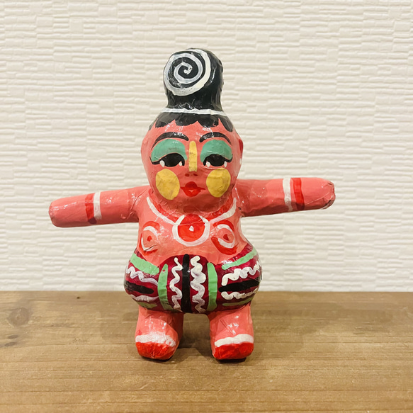 ミャンマーおもちゃ張り子のおもちゃ 張子人形 手作り置物 張り子のインテリア 4枚目の画像