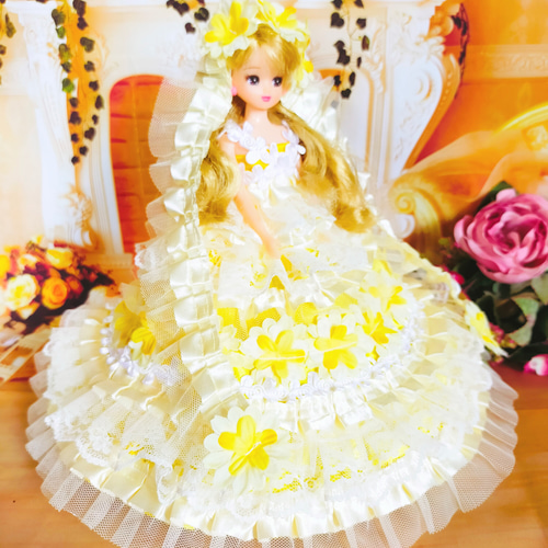 リカちゃん ドレス ドールドレス 人形服 手作り おしゃれ ♡ 光