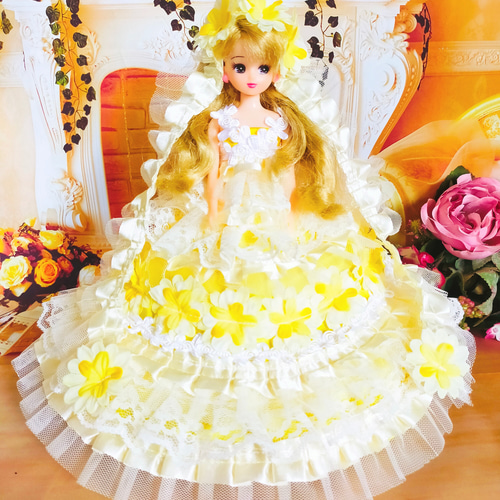 【2024年】お歳暮ギフト 手作り 人形服 ドールドレス ドレス リカちゃん おしゃれ 光 ♡ 着せ替え服・アウトフィット