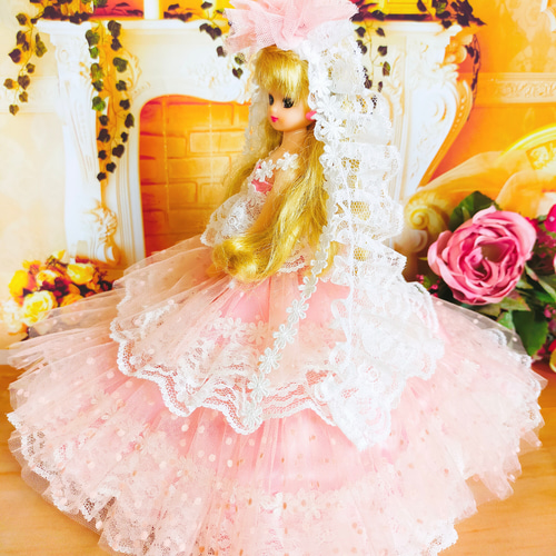 リカちゃん ドレス ドールドレス 人形服 手作り おしゃれ ♡ バラの