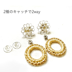 2way♡summer × beads earrings（clear） 6枚目の画像
