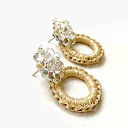 2way♡summer × beads earrings（clear） 3枚目の画像