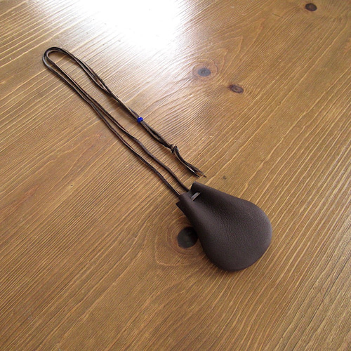 レザー 巾着ネックレス 鹿革 指輪ケース 小物入れ ピルケース