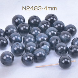 N2483-4mm  45個  天然石ビーズ カラータイガーアイ 丸玉 4mm  3X（15ヶ） 1枚目の画像