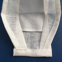 M&L Air linen 涼❗️麻の舟形マスクえらべる接触冷感オーガニックリネンノーズワイヤー❗️ゴムアジャスター付き 8枚目の画像