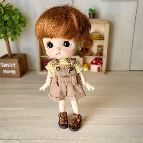 ❤️アンティーク調ドール用家具　ブライス　ミディブライス　オビツ オビツ11&ミディブライス他 ドール靴【グルカサンダル チョコ】 その他