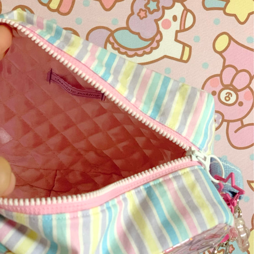 ショルダーバッグ シャカシャカ ビーズ ゆめかわ いちごきなこ