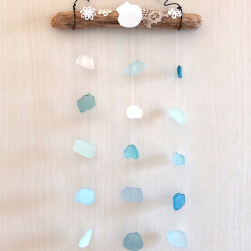 7-15「プリティエンジェル purple」シーグラスアート　インテリア　雑貨 7-15「プリティエンジェル purple」シーグラスアート インテリア