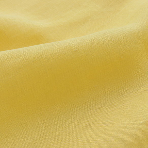 亞麻圓領喇叭罩衫身體罩 3/4 袖 T 卹（黃色）TP21。 第7張的照片