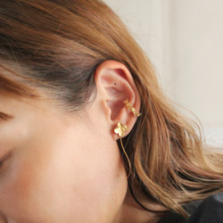 三葉草波浪耳環 第6張的照片