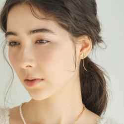 三葉草波浪耳環 第10張的照片