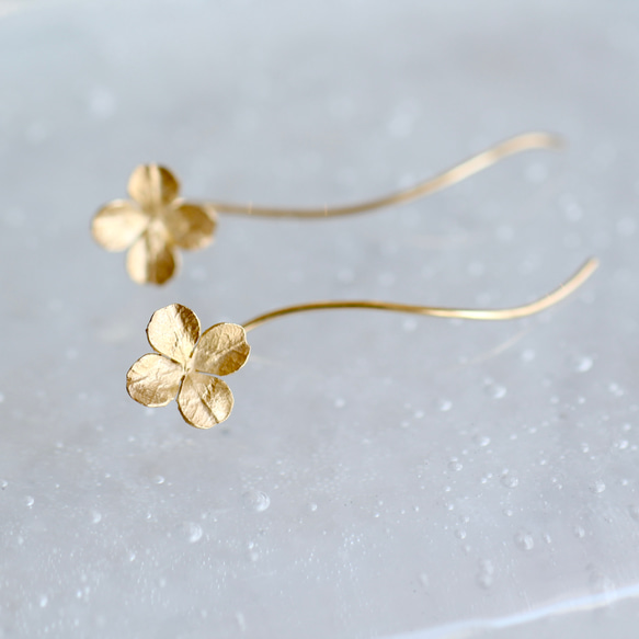 三葉草波浪耳環 第1張的照片