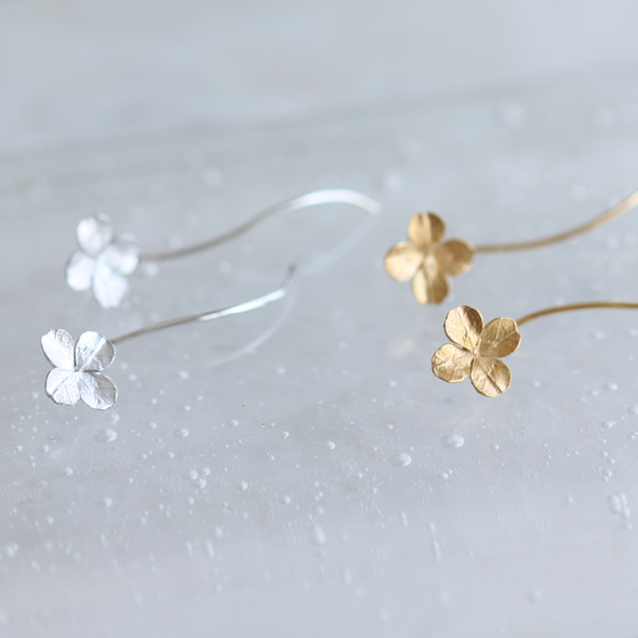 三葉草波浪耳環 第7張的照片