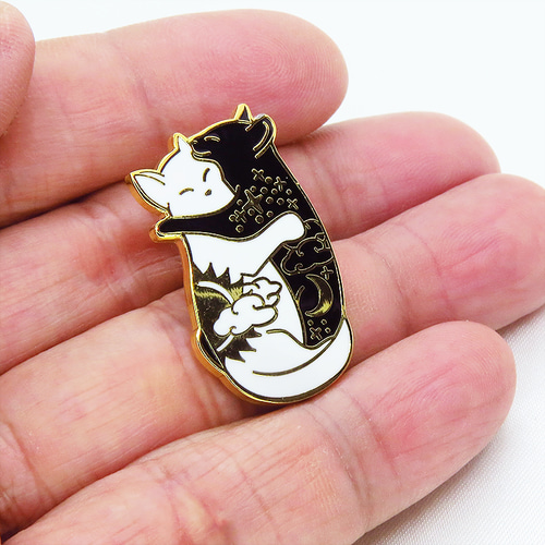 再販×3】抱擁にゃんこ 白猫と黒猫が抱き合ってる可愛い