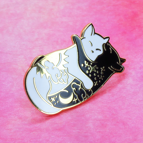 再販×3】抱擁にゃんこ 白猫と黒猫が抱き合ってる可愛い