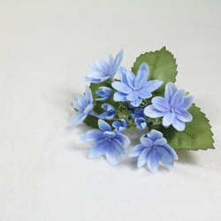 布花　隅田の花火　紫陽花　ブローチ　274 5枚目の画像