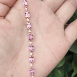 高級】ピンク トルマリン リング k18 ダイヤ 7.8g 指輪・リング