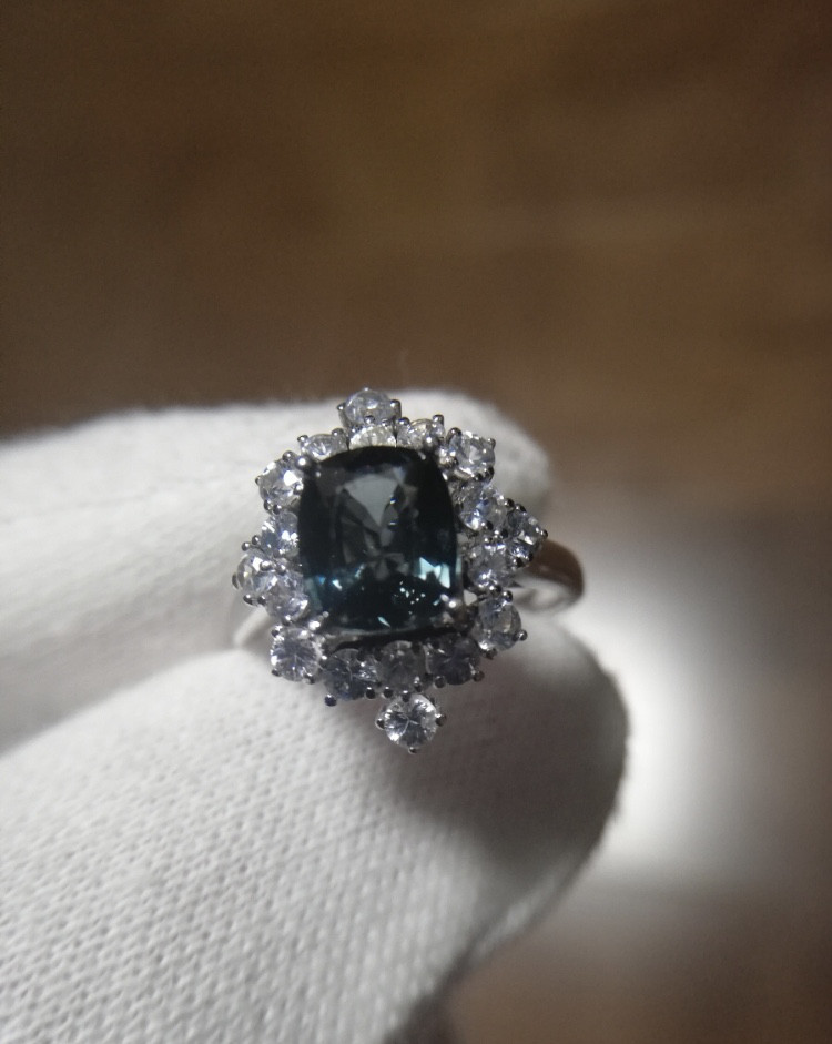 天然スピネル　サファイア　リング $
