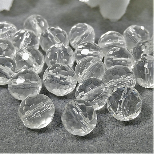 6mm・8mm ヒマラヤ水晶 多面カット（96面カット） 天然石ラウンド