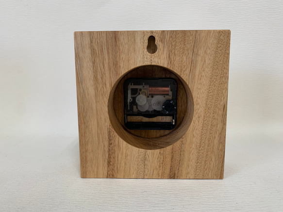木の時計＜くすのき＞・置き時計掛け時計ksc-112　木製時計 7枚目の画像