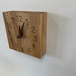木の時計＜くすのき＞・置き時計掛け時計ksc-112　木製時計 2枚目の画像